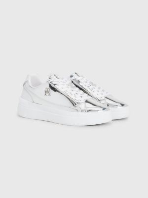 Tommy hilfiger store sneakers silver