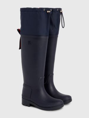 Tommy hilfiger blue outlet rain boots