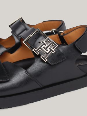 TH Logo Leather Strap Sandal