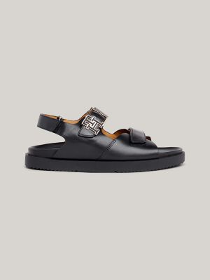 TH Logo Leather Strap Sandal