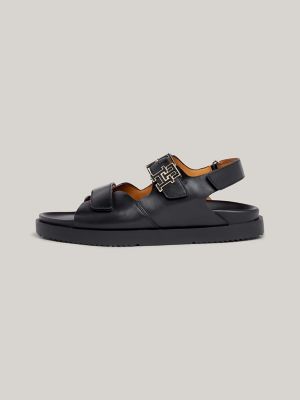 TH Logo Leather Strap Sandal