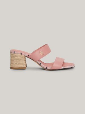 Tommy hilfiger pale pink store mirror sparkle beach slide sandals