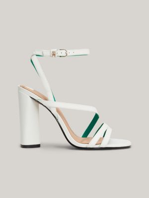 TH Monogram Leather High Heel, Ecru