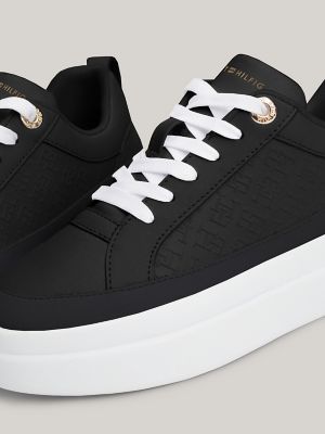 Monogram Luxe Leather Cupsole Sneaker | Tommy Hilfiger