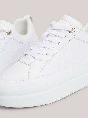 Monogram Luxe Leather Cupsole Sneaker | Tommy Hilfiger USA