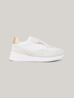 Monogram Luxe Leather Sneaker, White