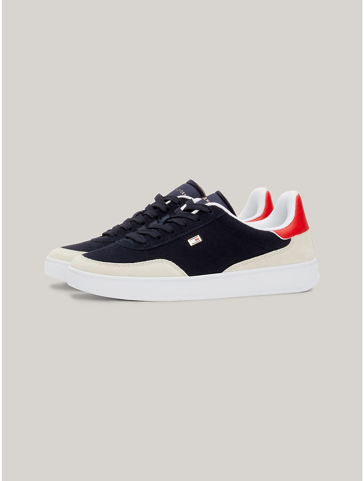 Tommy Hilfiger Suede Cupsole Sneaker In Red White Blue