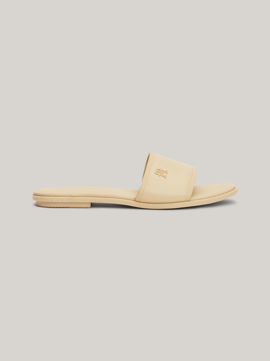 TH Logo Leather Slide