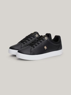 とみー Monogram Plaque Leather Sneaker | Tommy Hilfiger USA