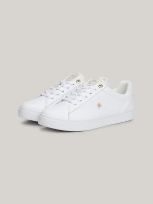 Monogram Plaque Leather Sneaker | Tommy Hilfiger