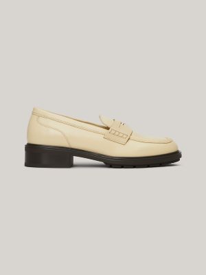 TH Logo Leather Penny Loafer, Country Ivory