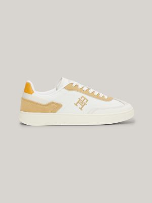 TH Logo Mixed Texture Sneaker, Beechwood