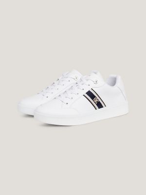 Monogram Webbing Leather Sneaker | Tommy Hilfiger USA