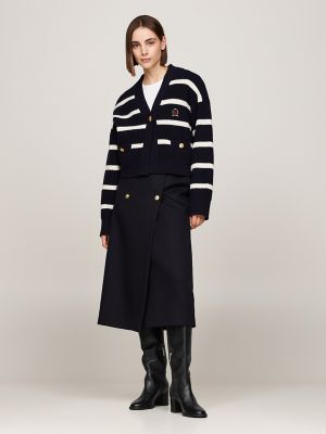 Monogram Leather Knee-High Boot, Black