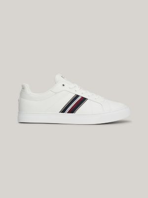 Signature Stripe Leather Court Sneaker Tommy Hilfiger