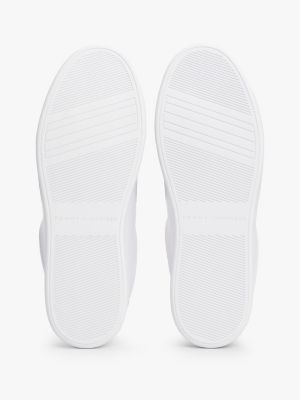 Женские кроссовки Tommy Hilfiger Signature Stripe Leather Court, цвет: Белый — фото 5