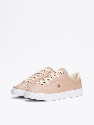 Monogram Leather Court Sneaker, Claystone
