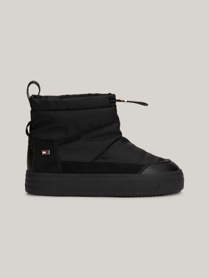 Toggle Cord Ankle Snow Boot, Black