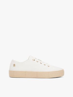 Canvas Espadrille Sneaker, Ancient White