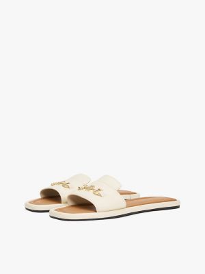 Monogram Horsebit Leather Sandal, Muslin