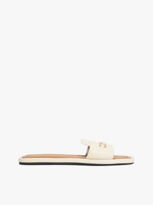 Monogram Horsebit Leather Sandal, Muslin