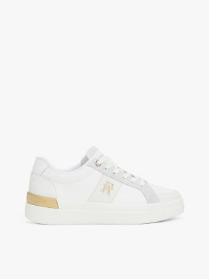 Leather Court Sneaker, White