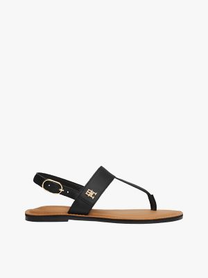 Leather Sandal, Black