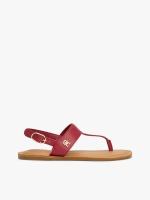 Leather Sandal, Rouge