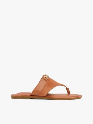 Monogram Horsebit Leather & Suede Sandal, Cinnamon Bark