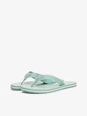 Strappy Logo Stripe Flip-Flop, Charming Green