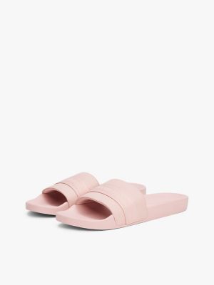 Webbed Logo Pool Slide, Foggy Pink