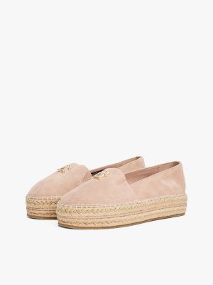 Suede Platform Espadrille, Claystone