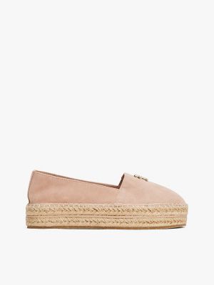 Suede Platform Espadrille, Claystone