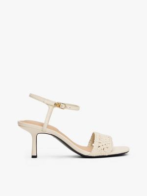 Crochet Kitten-Heel Sandal, Muslin