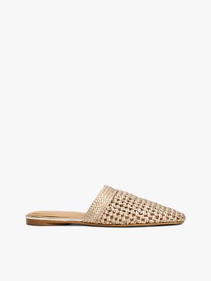 Metallic Crochet Mule