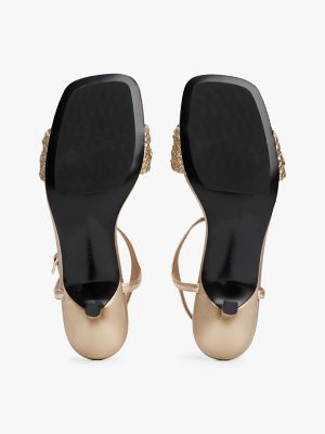 Metallic Kitten-Heel Sandal | Tommy Hilfiger