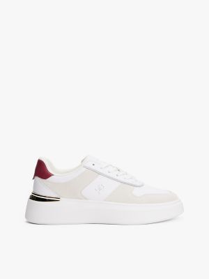 Leather Court Sneaker, White