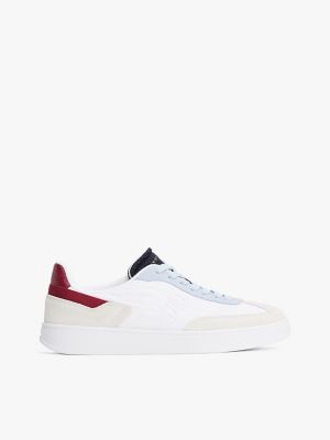 Suede Heritage Sneaker, White/Breezy Blue