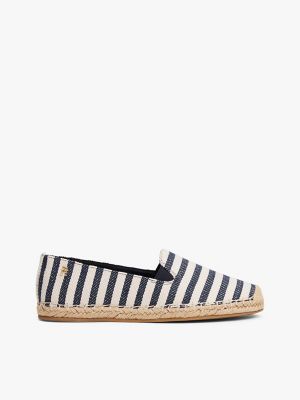 Nautical Stripe Espadrille, Space Blue Ithaca Stripes