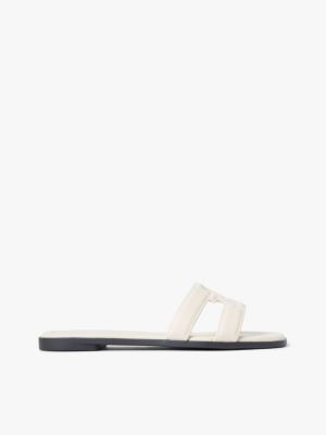 Leather TH Monogram Sandal, Classic Beige