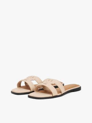 Leather TH Monogram Sandal, Misty Blush