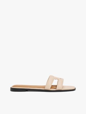 Leather TH Monogram Sandal, Misty Blush