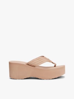 Platform Wedge Flip-Flop, Claystone