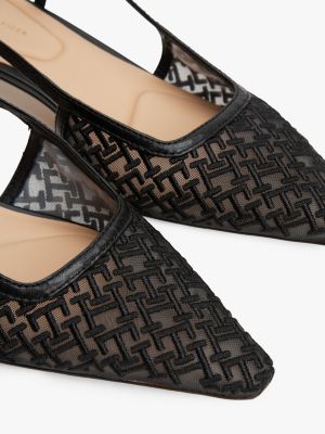 Embroidered Monogram Heeled Slingback | Tommy Hilfiger