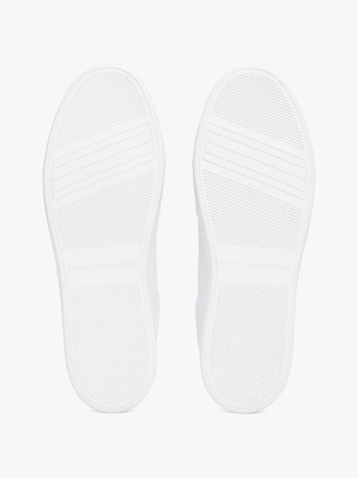 Metallic Accent Leather Court Sneaker — White / Gold