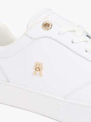 Metallic Accent Leather Court Sneaker | Tommy Hilfiger