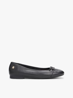 Leather Ballet Flat, Black