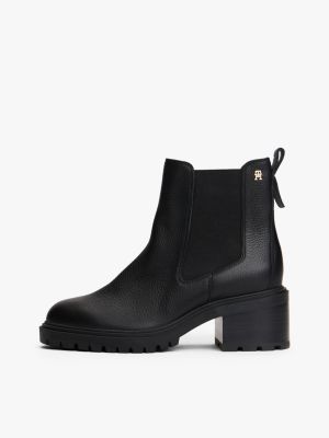 Pebbled Leather Cleated Chelsea Boot | Tommy Hilfiger display picture 1