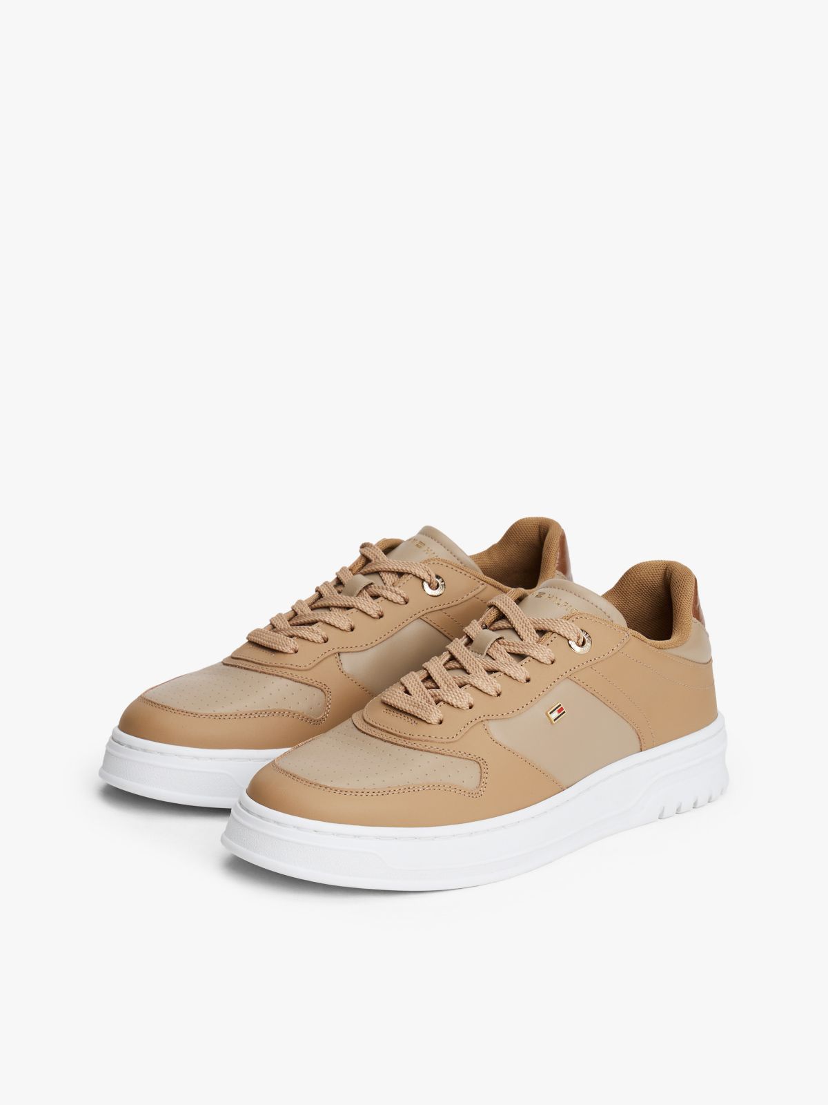 Smooth Leather Cupsole Sneaker — Coastal Taupe