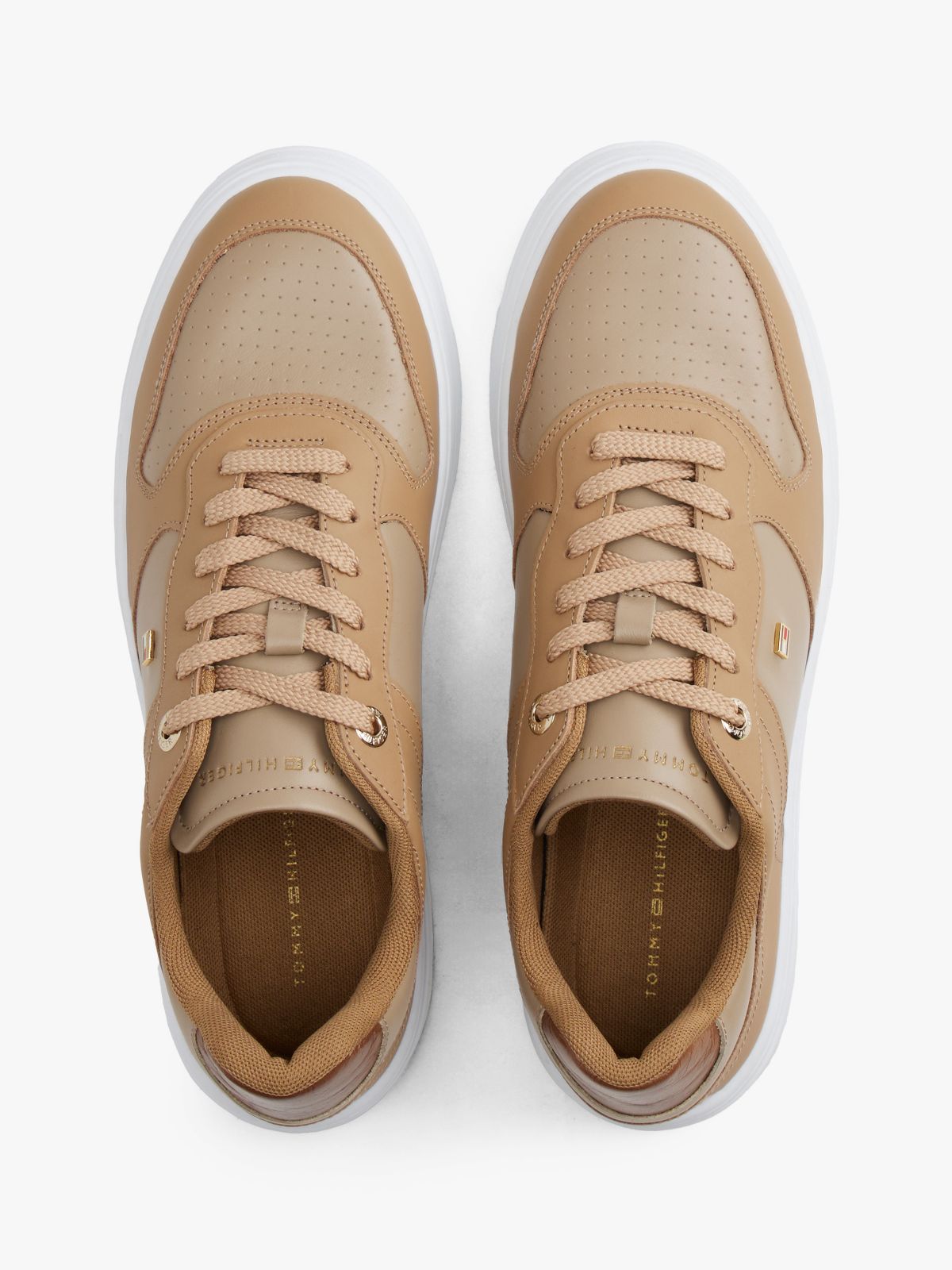 Smooth Leather Cupsole Sneaker — Coastal Taupe